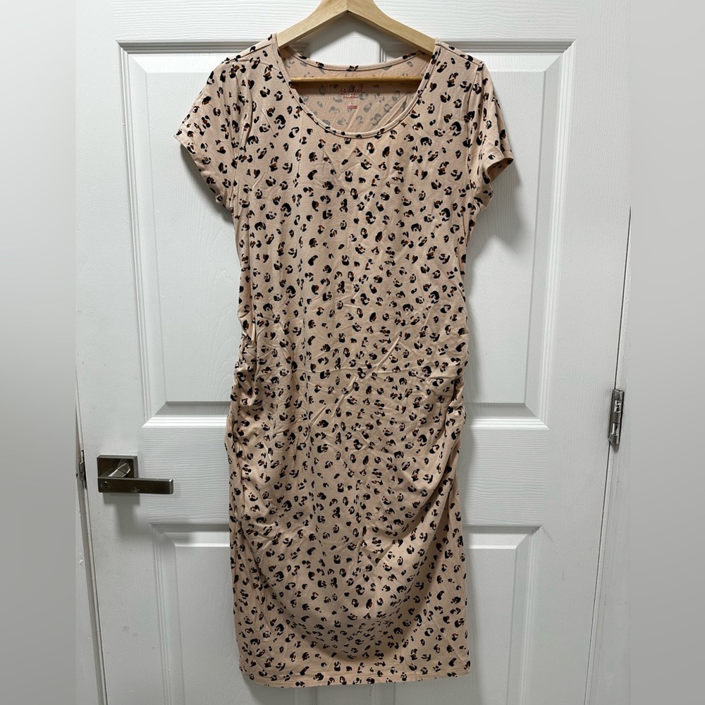Isabel Maternity Leopard Print Dress Size L